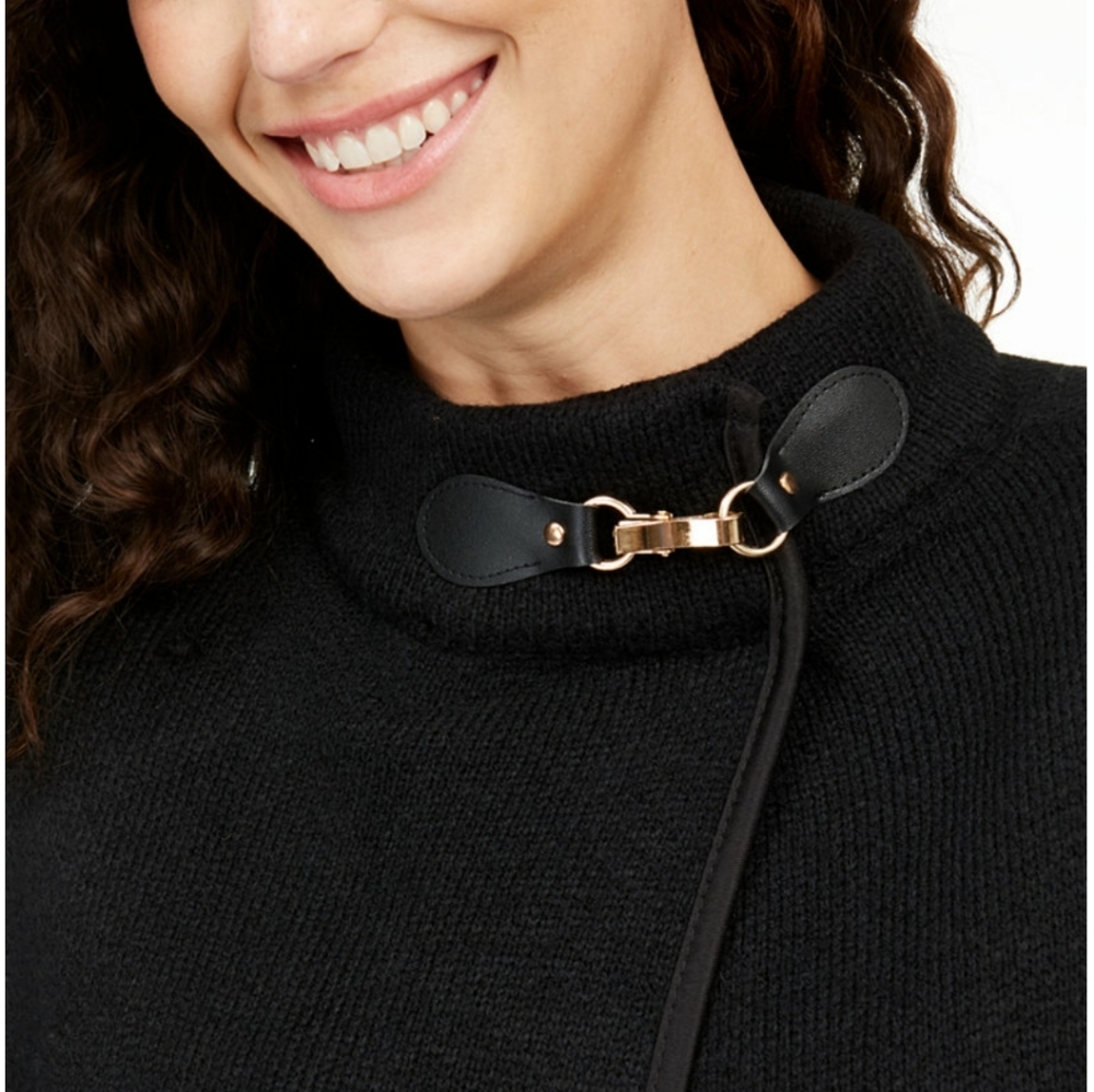 Cejon Solid Riding Cape With Welt Pockets - image 3